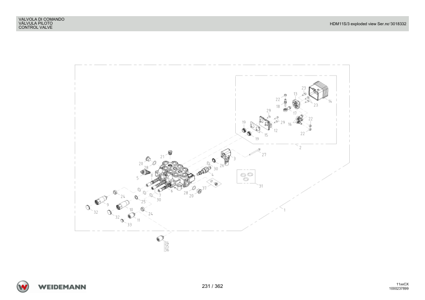 Weidemann 1150CX30 Wheel Loader Parts Catalog v1.0 IT ES EN - Image 9