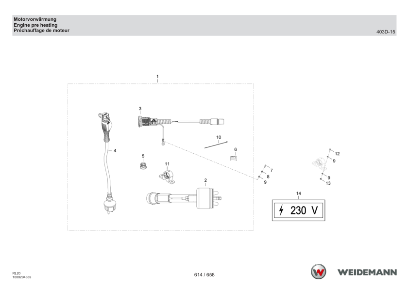 Weidemann 1160 Wheel Loader Parts Catalog SN 3018115-3056640 v1.0 DE EN FR - Image 16