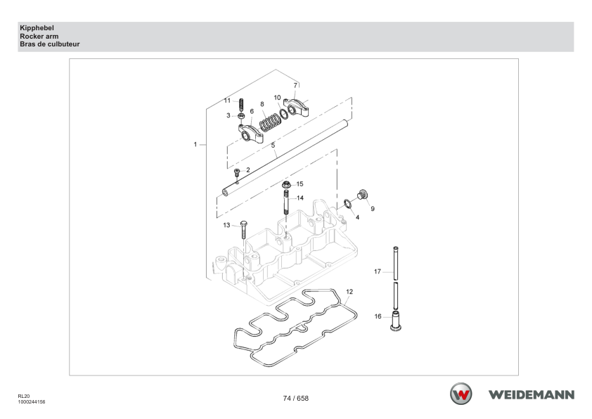 Weidemann 1160 Wheel Loader Parts Catalog SN 3018115-3056640 v1.0 DE EN FR - Image 17
