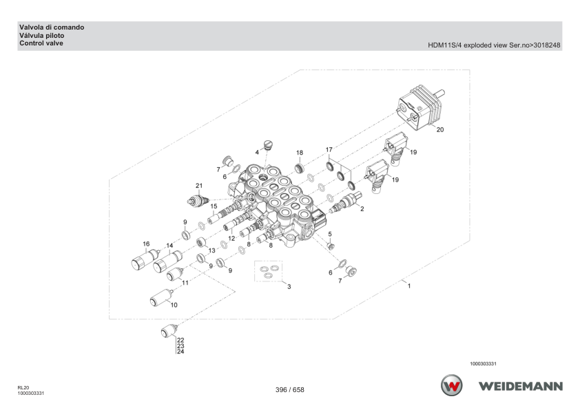 Weidemann 1160 Wheel Loader Parts Catalog SN 3018115-3056640 v1.0 IT ES EN - Image 11