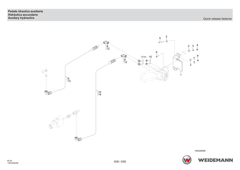 Weidemann 1160 Wheel Loader Parts Catalog SN 3018115-3056640 v1.0 IT ES EN - Image 15