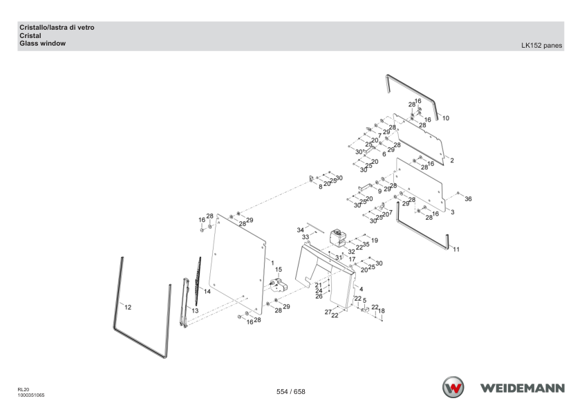 Weidemann 1160 Wheel Loader Parts Catalog SN 3018115-3056640 v1.0 IT ES EN - Image 14