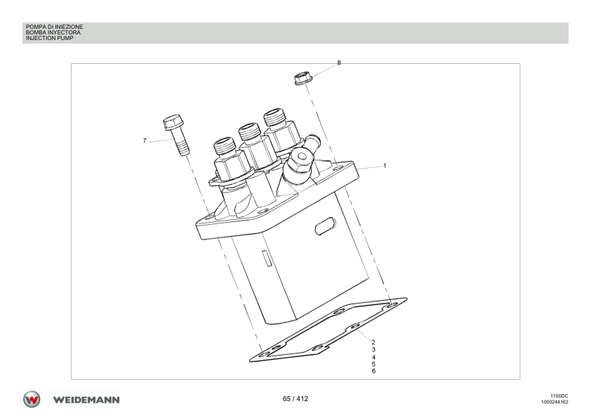 Weidemann 1160CC30 Wheel Loader Parts Catalog v1.0 IT ES EN - Image 16