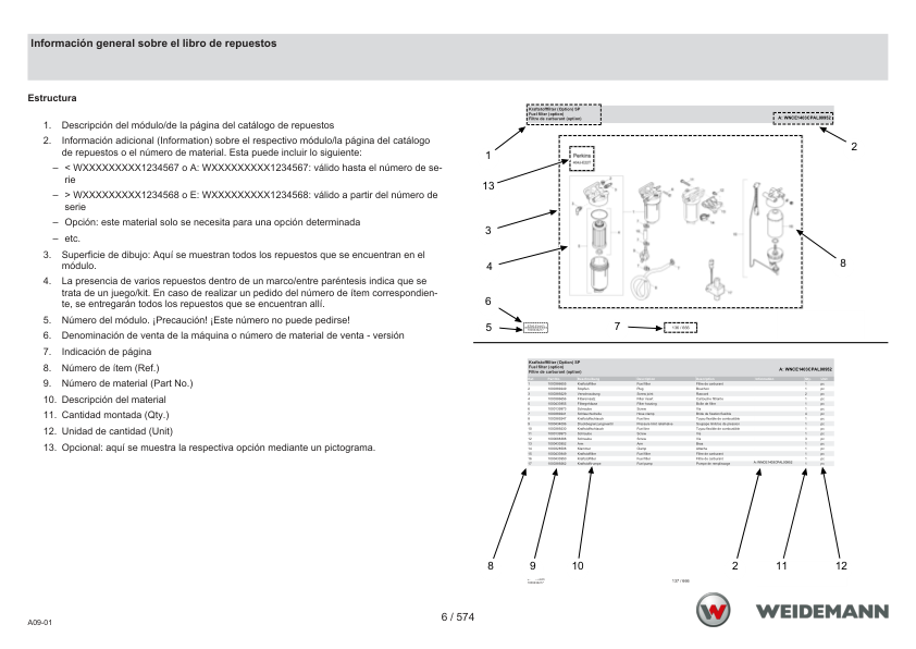 Weidemann 1190e Wheel Loader Parts Catalog v1.0 IT ES EN - Image 7