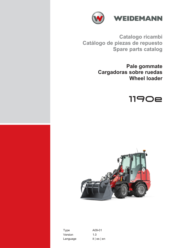 Weidemann 1190e Wheel Loader Parts Catalog v1.0 IT ES EN - Image 2