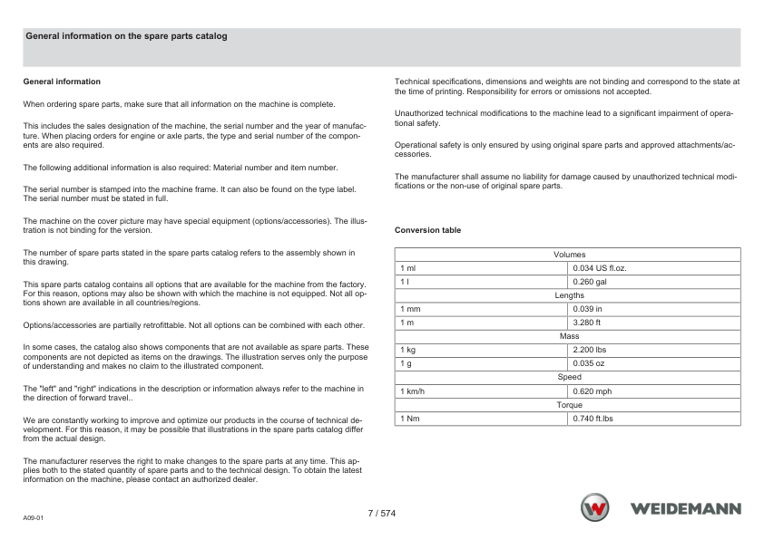 Weidemann 1190e Wheel Loader Parts Catalog v1.0 IT ES EN - Image 8