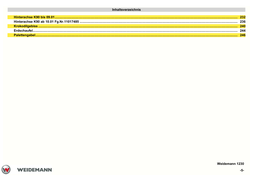 Weidemann 1230 P22 P26 P27 P33 Wheel Loader Parts Catalog - Image 6