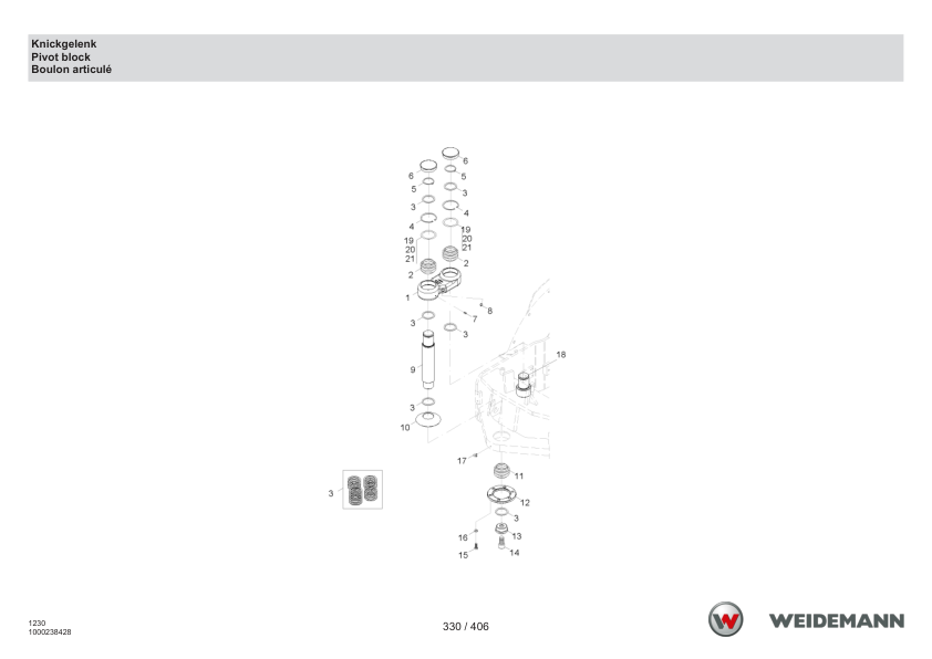 Weidemann 1230CX30 Wheel Loader Parts Catalog DE EN FR - Image 14