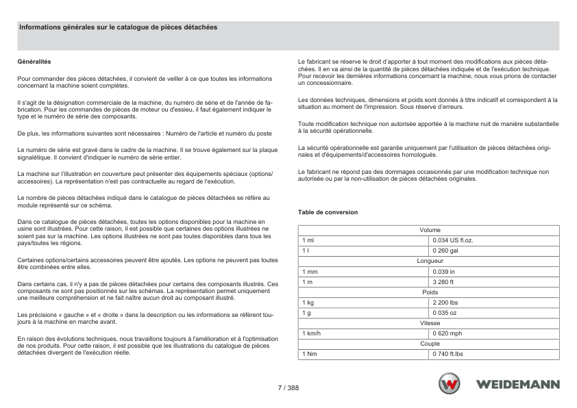 Weidemann 1230CX30 Wheel Loader Parts Catalog v1.0 DE EN FR - Image 8
