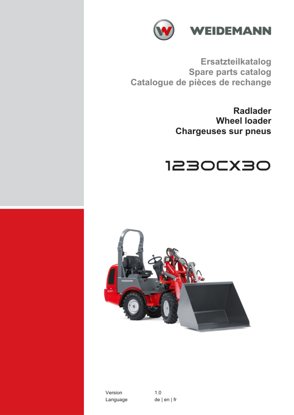 Weidemann 1230CX30 Wheel Loader Parts Catalog v1.0 DE EN FR - Image 2