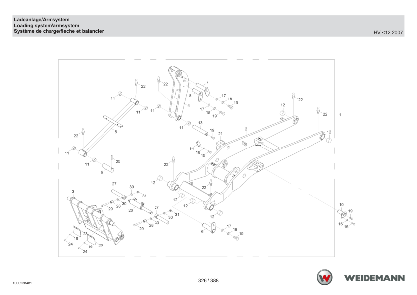 Weidemann 1230CX30 Wheel Loader Parts Catalog v1.0 DE EN FR - Image 16
