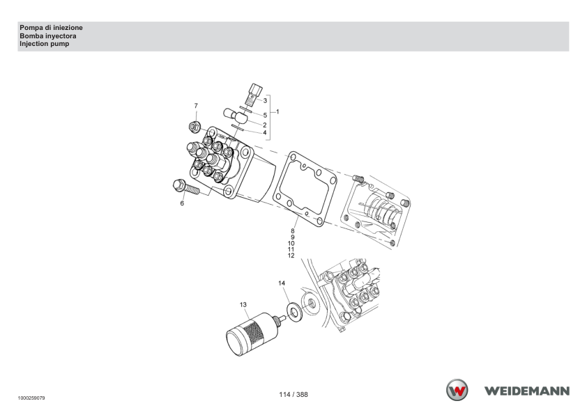 Weidemann 1230CX30 Wheel Loader Parts Catalog v1.0 IT ES EN - Image 10