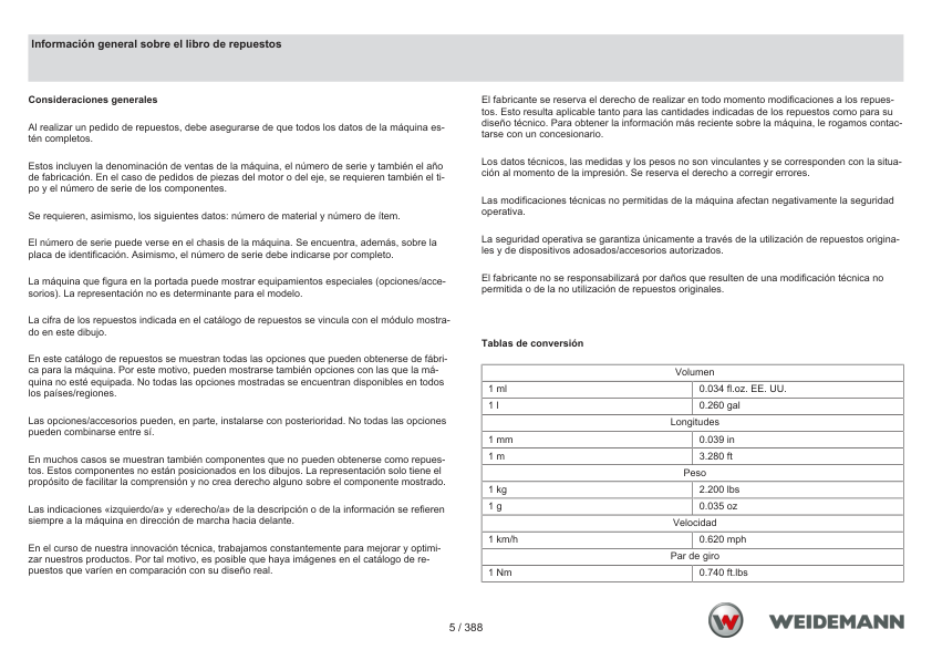 Weidemann 1230CX30 Wheel Loader Parts Catalog v1.0 IT ES EN - Image 6