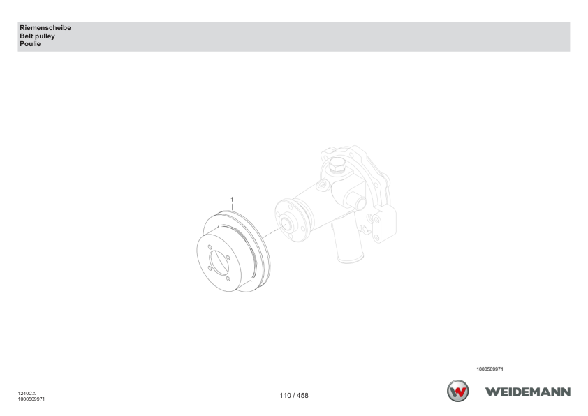 Weidemann 1240LP Wheel Loader Parts Catalog SN 3040067-3075545 v1.0 DE EN FR - Image 10