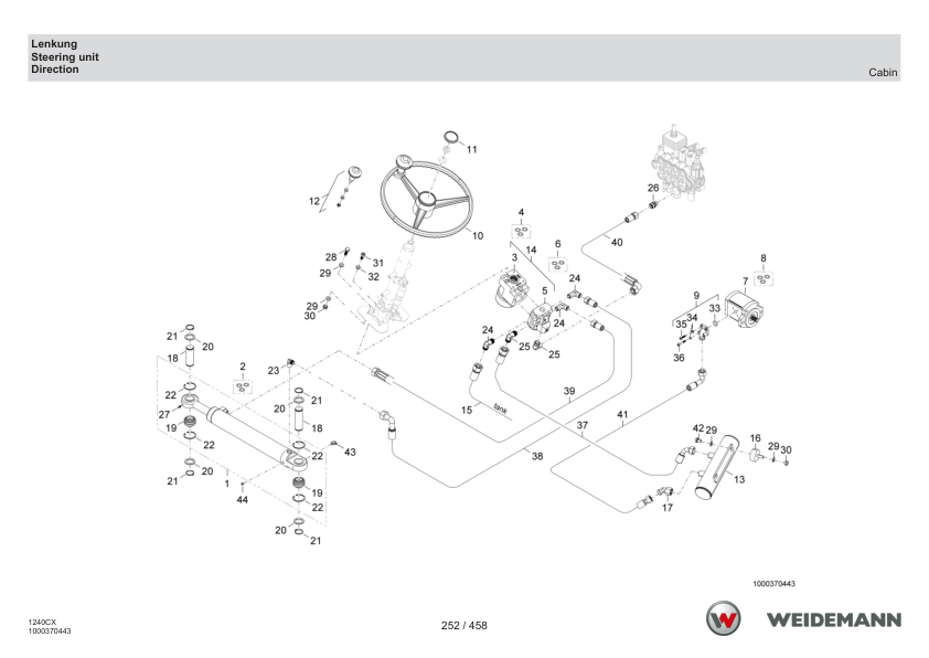 Weidemann 1240LP Wheel Loader Parts Catalog SN 3040067-3075545 v1.0 DE EN FR - Image 11