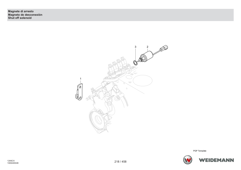 Weidemann 1240LP Wheel Loader Parts Catalog SN 3040067-3075545 v1.0 IT ES EN - Image 12