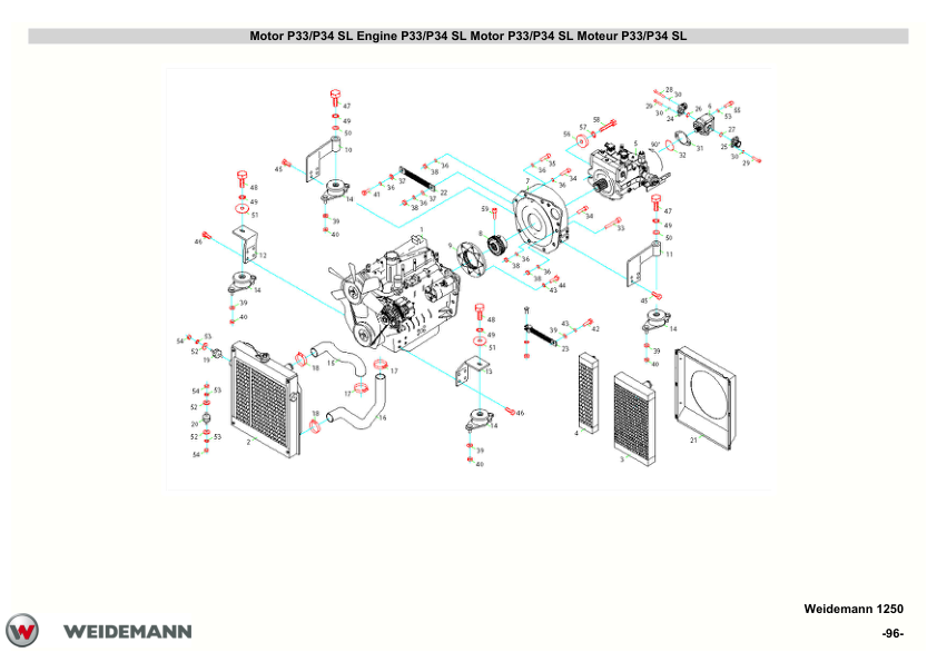 Weidemann 1250 P26 P27 P33 P34 Wheel Loader Parts Catalog - Image 11