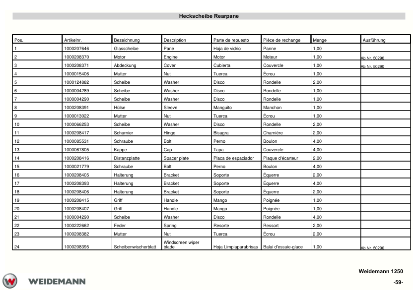 Weidemann 1250 P26 P27 P33 P34 Wheel Loader Parts Catalog - Image 10