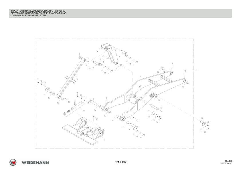 Weidemann 1250CX35 Wheel Loader Parts Catalog v1.0 IT ES EN - Image 15