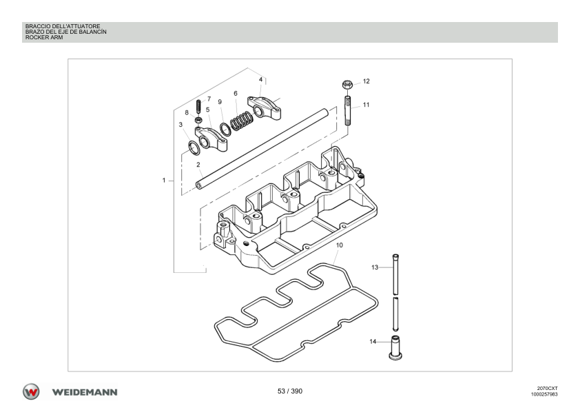 Weidemann 2070CX50 Telescopic Loader Parts Catalog v1.0 IT ES EN - Image 12