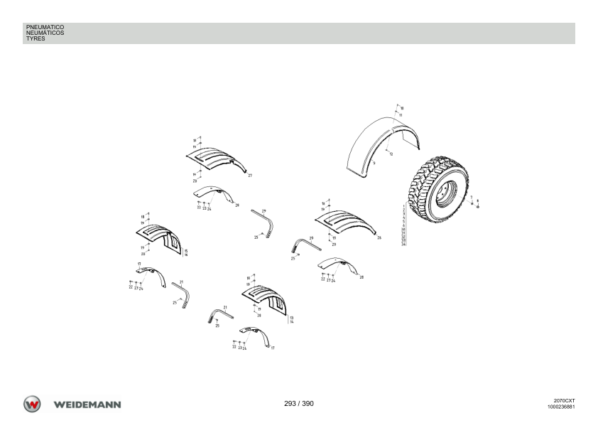 Weidemann 2070CX50 Telescopic Loader Parts Catalog v1.0 IT ES EN - Image 9