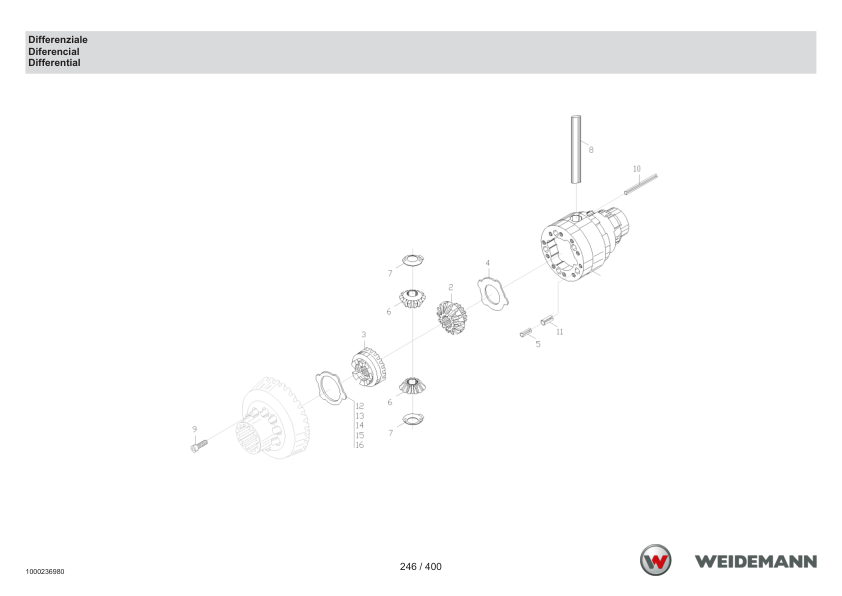 Weidemann 2070CX50 Wheel Loader Parts Catalog SN -05.2008 IT ES EN - Image 8