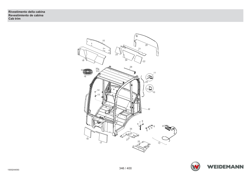 Weidemann 2070CX50 Wheel Loader Parts Catalog SN -05.2008 IT ES EN - Image 10