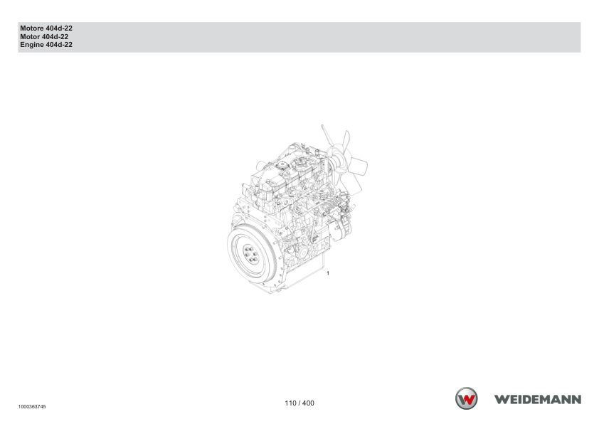 Weidemann 2070CX50 Wheel Loader Parts Catalog SN -05.2008 IT ES EN - Image 6