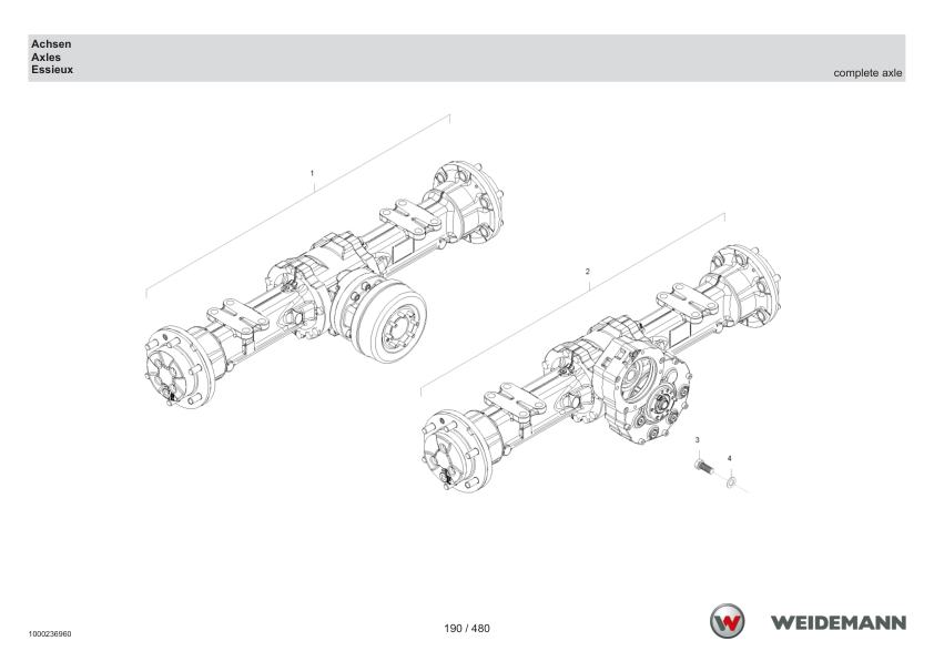 Weidemann 2070CX50 Wheel Loader Parts Catalog SN 06.2008- DE EN FR - Image 6