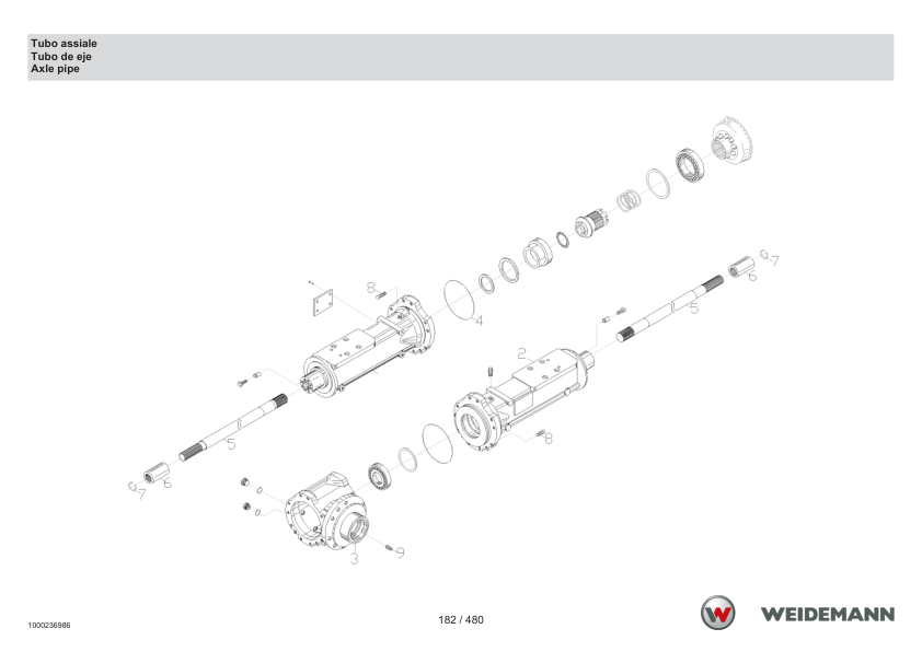 Weidemann 2070CX50 Wheel Loader Parts Catalog SN 06.2008- IT ES FR - Image 8
