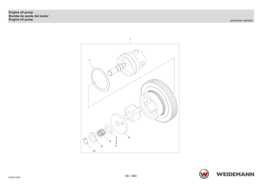 Weidemann 2070CX50 Wheel Loader Parts Catalog SN 06.2008- IT ES FR - Image 13