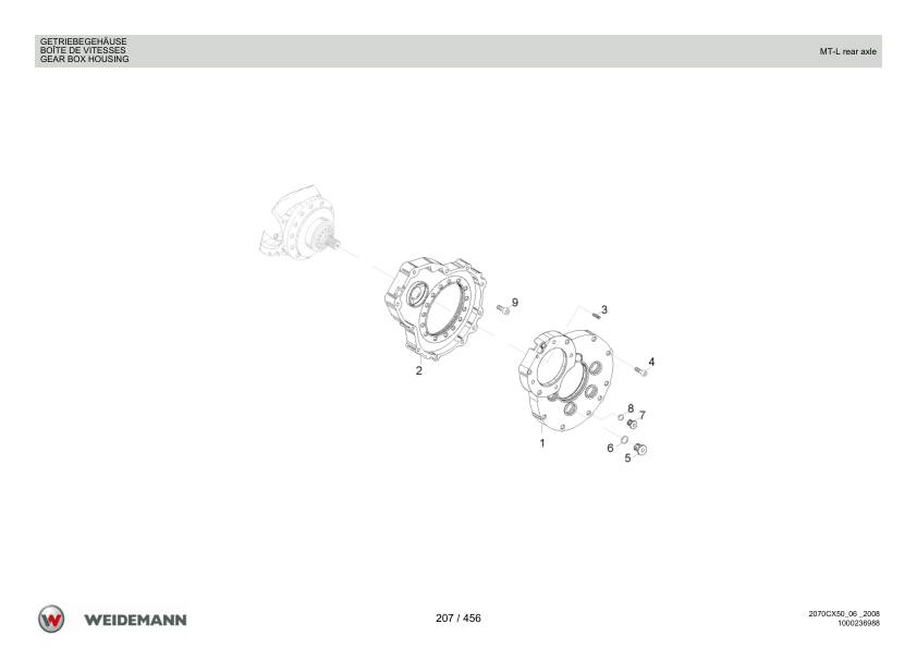 Weidemann 2070CX50 Wheel Loader Parts Catalog v1.0 DE FR EN - Image 7