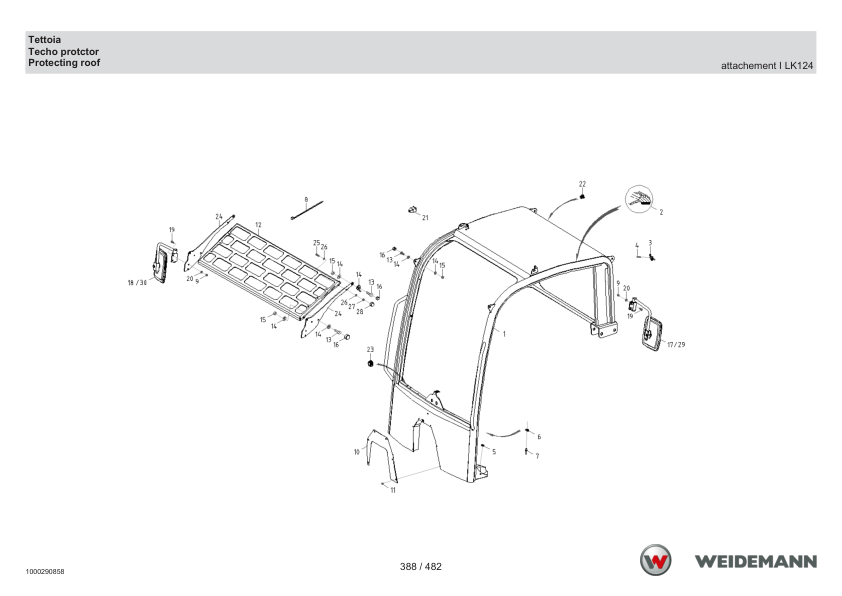 Weidemann 2070CX50LP T Telescopic Loader Parts Catalog SN -05.2008 IT ES EN - Image 10