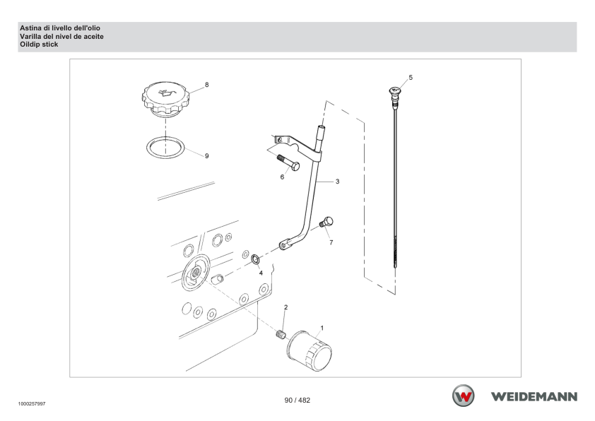 Weidemann 2070CX50LP T Telescopic Loader Parts Catalog SN -05.2008 IT ES EN - Image 12