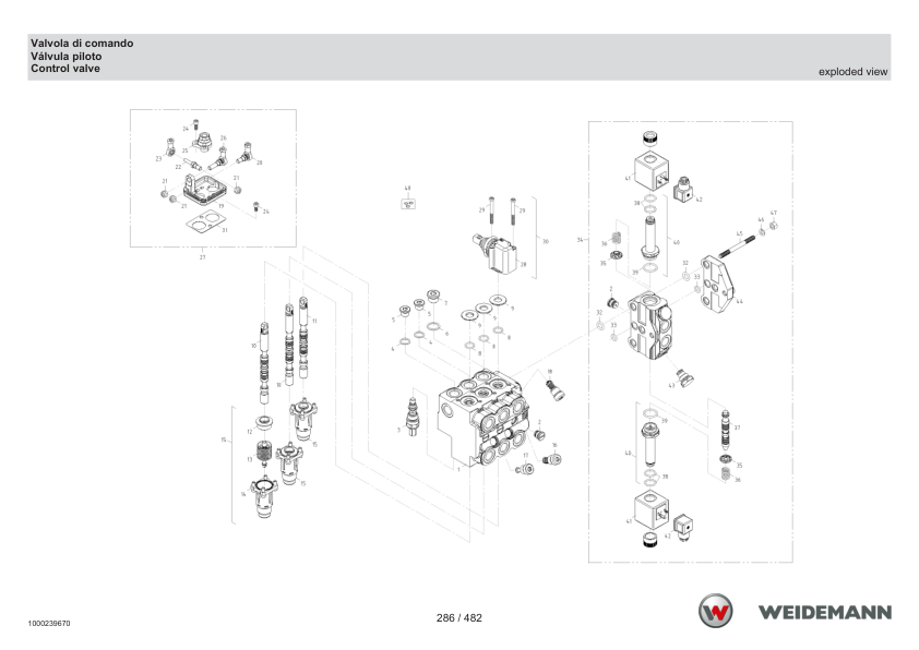 Weidemann 2070CX50LP T Telescopic Loader Parts Catalog SN -05.2008 IT ES EN - Image 7