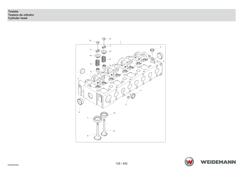 Weidemann 2070CX50LP T Telescopic Loader Parts Catalog SN -05.2008 IT ES EN - Image 6