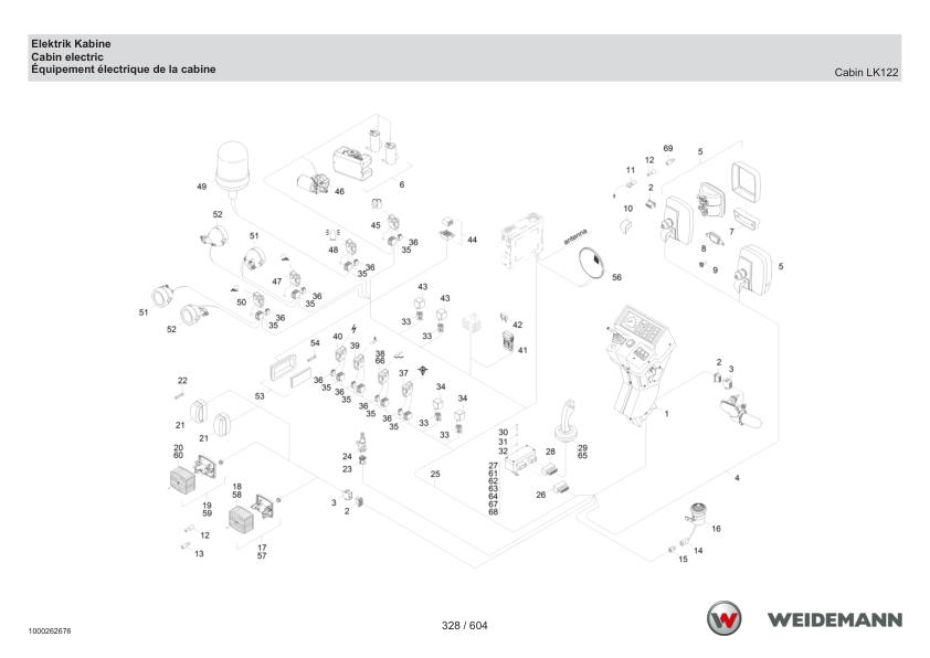 Weidemann 2070CX50LP T Telescopic Loader Parts Catalog SN 06.2008- DE EN FR - Image 9