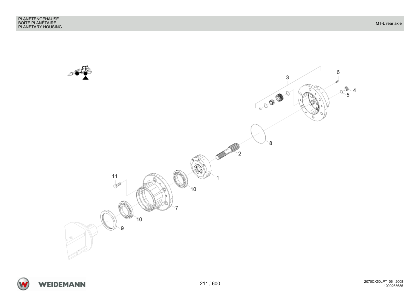 Weidemann 2070CX50LP Telescopic Loader Parts Catalog v1.0 DE FR EN - Image 8