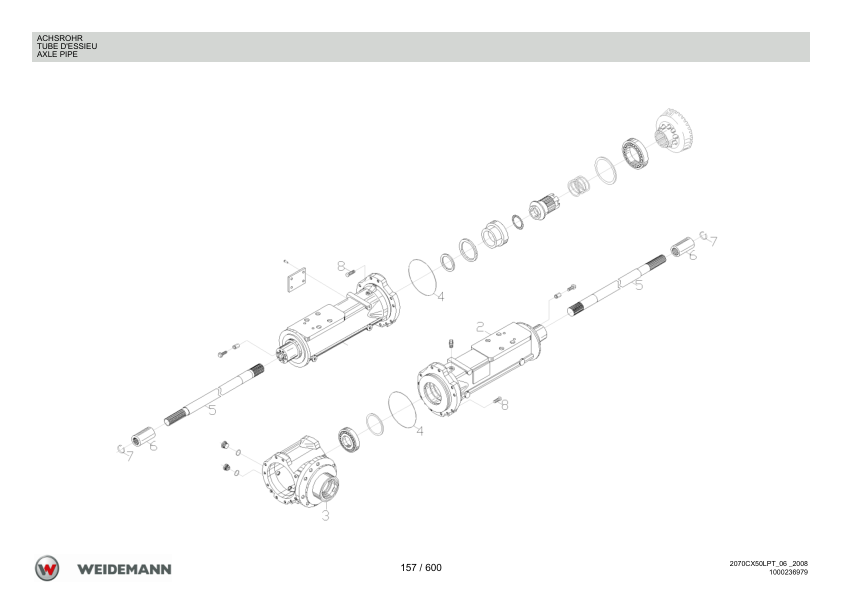 Weidemann 2070CX50LP Telescopic Loader Parts Catalog v1.0 DE FR EN - Image 7
