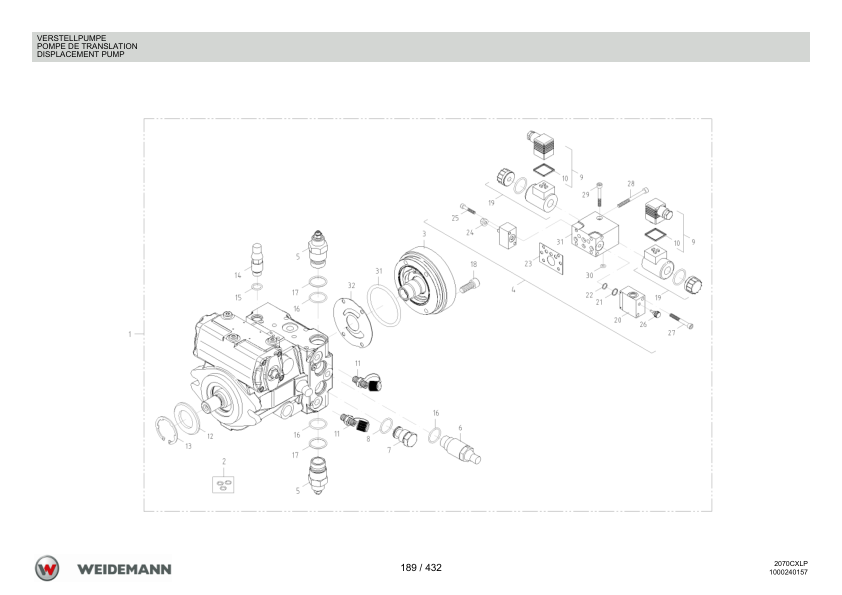 Weidemann 2070CX50LP Wheel Loader Parts Catalog v1.0 DE FR EN - Image 7