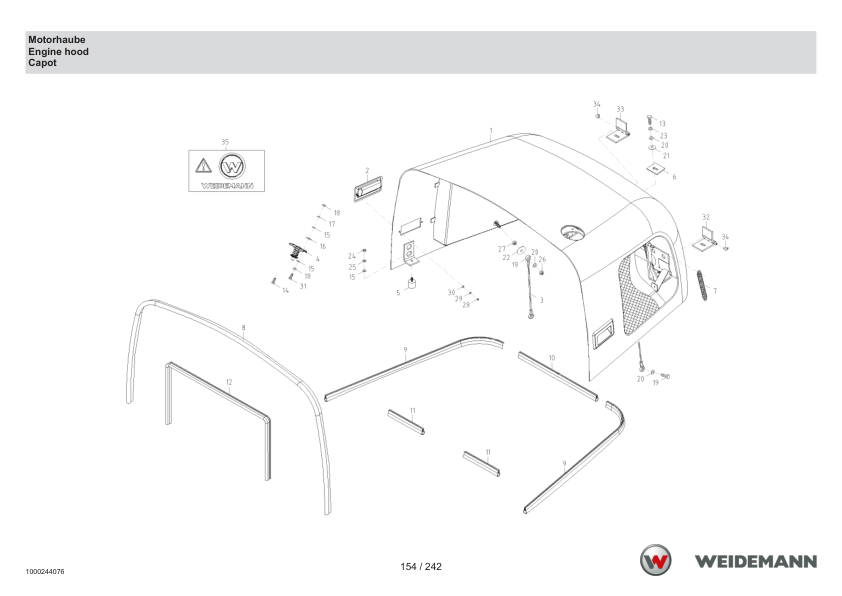 Weidemann 2070CX80 T Tele Wheel Loader Parts Catalog SN -05.2008 DE EN FR - Image 8