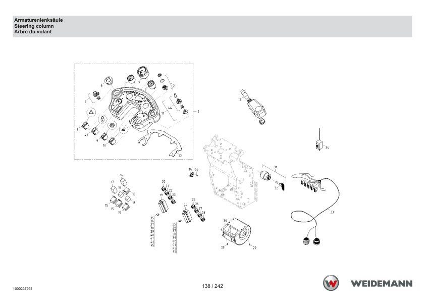 Weidemann 2070CX80 T Tele Wheel Loader Parts Catalog SN -05.2008 DE EN FR - Image 7