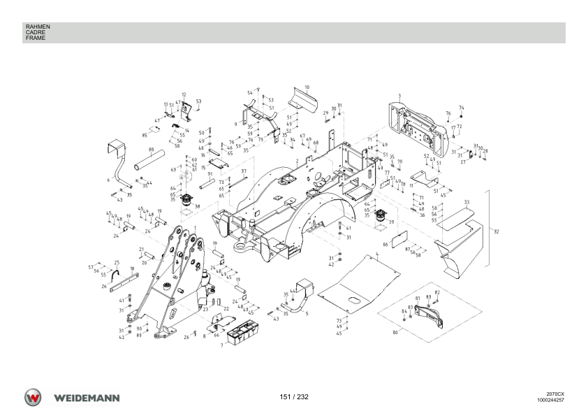 Weidemann 2070CX80 Wheel Loader Parts Catalog v1.0 DE FR EN 10000211278 - Image 7