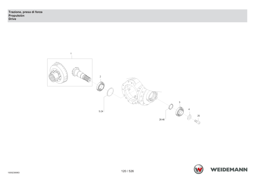 Weidemann 2070CX80LP Wheel Loader Parts Catalog SN 06.2008- IT ES EN - Image 6