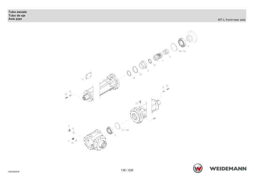 Weidemann 2070CX80LP Wheel Loader Parts Catalog SN 06.2008- IT ES EN - Image 7