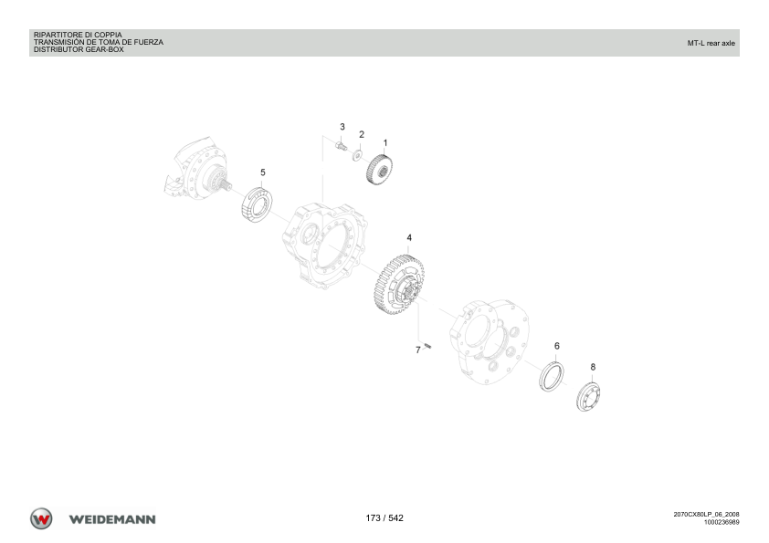 Weidemann 2070CX80LP Wheel Loader Parts Catalog v1.0 IT ES EN 10000326044 - Image 7
