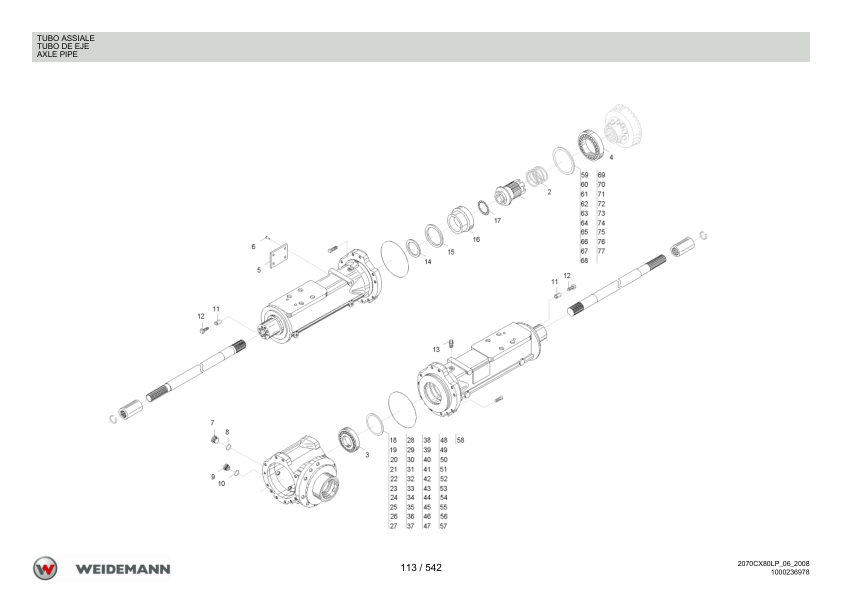 Weidemann 2070CX80LP Wheel Loader Parts Catalog v1.0 IT ES EN 10000326044 - Image 6