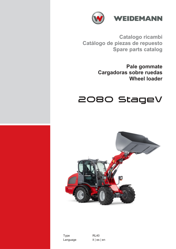 Weidemann 2080 Stage V Wheel Loader Parts Catalog IT ES EN - Image 2
