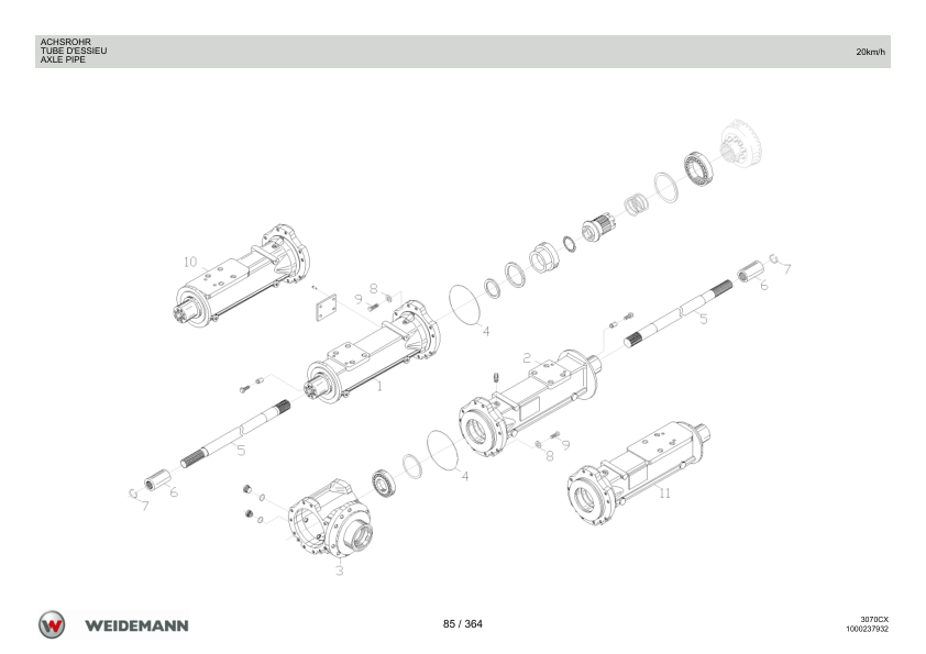 Weidemann 3070CX60 Wheel Loader Parts Catalog v1.0 DE FR EN 10000211244 - Image 13