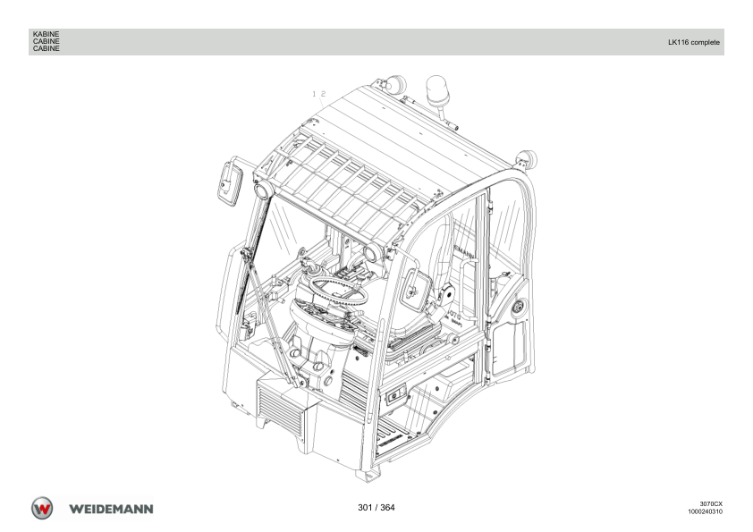 Weidemann 3070CX60 Wheel Loader Parts Catalog v1.0 DE FR EN 10000211244 - Image 10